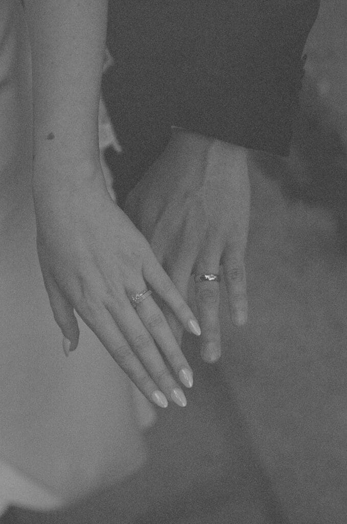 black and white ring photo captured on 35mm film 